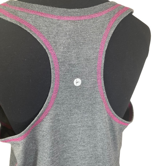 90 Degree Ladies Racerback Activewear Tank Top Gray Pink Size L - Picture 6 of 9